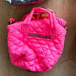 Tiny mini Metro Tote - 
neon pink